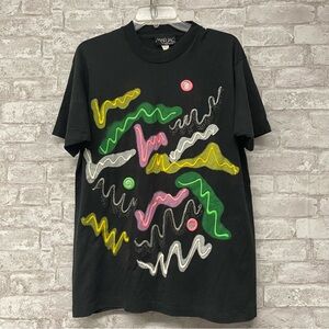 Vintage Marjac Handmade Abstract Puff Print T Shirt USA One Size‎